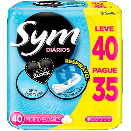 Absorvente Sym Diário sem Perfume Leve 40 Pague 35 - Imagem em destaque