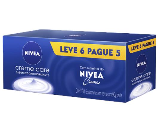 Sabonete Nivea Cream Care Hidratação Leve 6 Pague  5 - Imagem em destaque