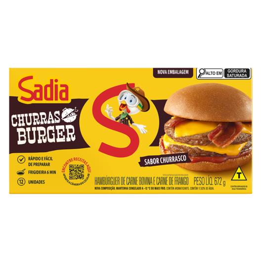 Hambúrguer Bovino Sabor Churrasco Sadia 672g - Imagem em destaque