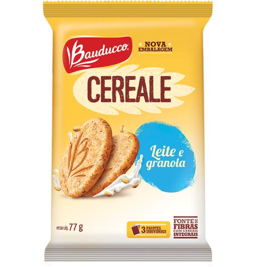 Biscoito Bauducco Cereale Leite e Granola Integral 77g - Imagem em destaque