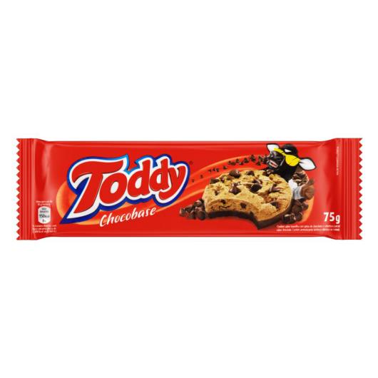 Biscoito Cookie Baunilha Com Gotas De Chocolate Cobertura Parcial De Chocolate Toddy Pacote 75G - Imagem em destaque