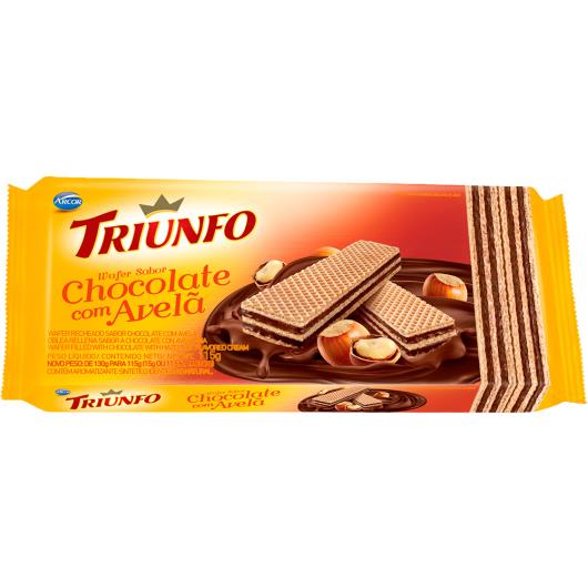 Wafer Triunfo Chocolate com Avelã 115g - Imagem em destaque