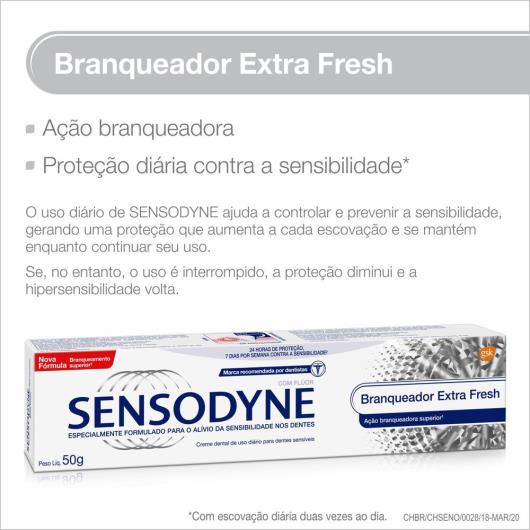 Kit Sensodyne 2 cremes dentais Branqueador 50g cada Grátis Escova Dental - Imagem em destaque