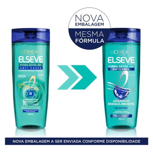 Shampoo Elseve Hydra Detox Anticaspa Reequilibrio 400 ml - Imagem em destaque