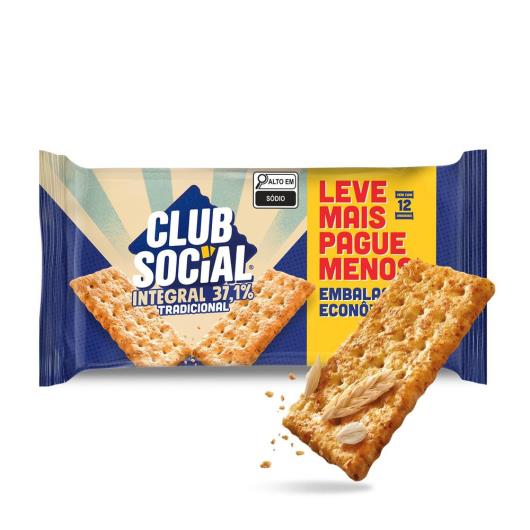 Biscoito Salgado Club Social Integral 37,1% Embalagem Econômica 288g - Imagem em destaque