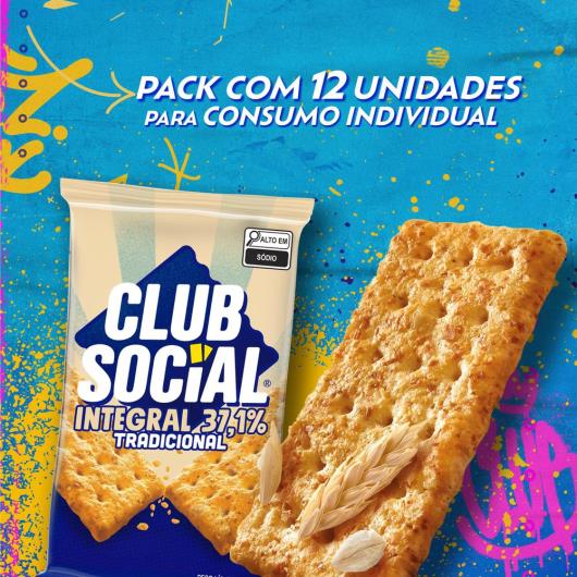 Biscoito Salgado Club Social Integral 37,1% Embalagem Econômica 288g - Imagem em destaque