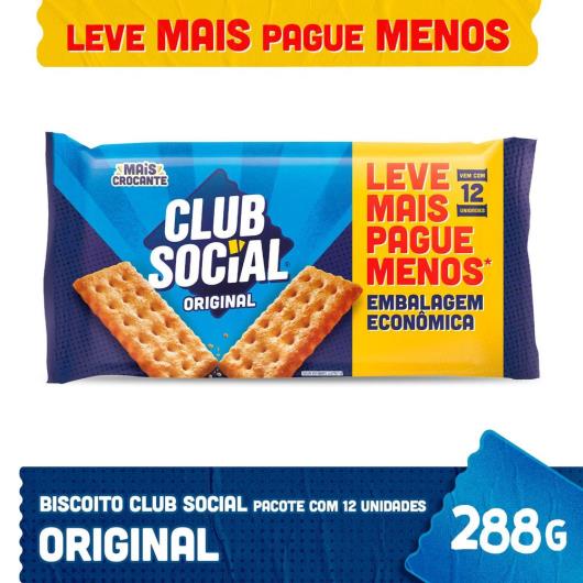 Biscoito Club Social regular original embalagem econômica 288g - Imagem em destaque