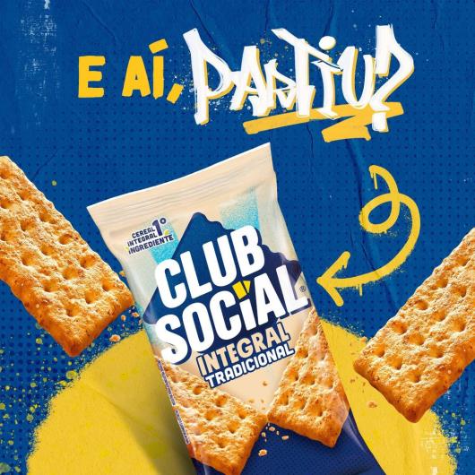 Pack Biscoito Integral Tradicional Club Social Pacote 144g 6 Unidades - Imagem em destaque