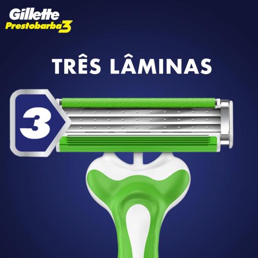 Aparelho de Barbear Descartável Gillette Prestobarba3 Sensitive c/4 Unidades - Imagem em destaque