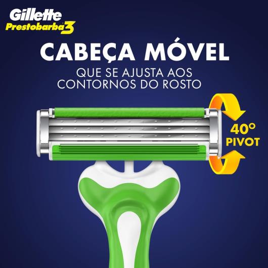 Aparelho de Barbear Descartável Gillette Prestobarba3 Sensitive c/4 Unidades - Imagem em destaque