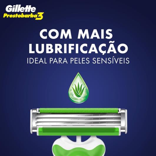 Aparelho de Barbear Descartável Gillette Prestobarba3 Sensitive c/4 Unidades - Imagem em destaque