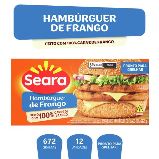 Hambúrguer de frango Seara 672g - Imagem em destaque