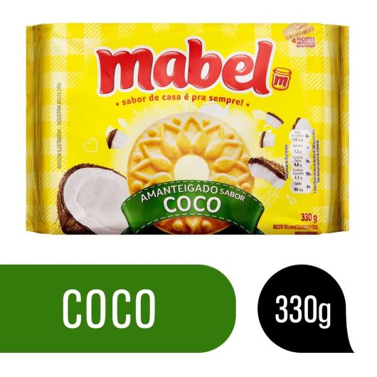 Biscoito Amanteigado Coco Mabel Pacote 330G - Imagem em destaque