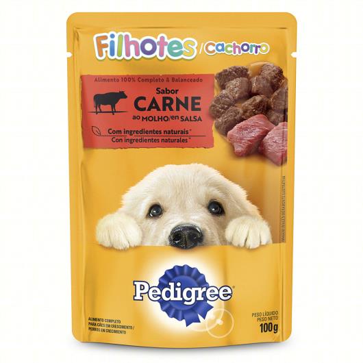 Alimento para Cães Filhotes Carne ao Molho Pedigree Sachê 100g - Imagem em destaque