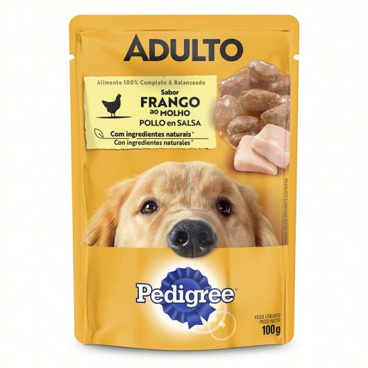 Alimento para Cães Adultos Frango ao Molho Pedigree Sachê 100g - Imagem em destaque