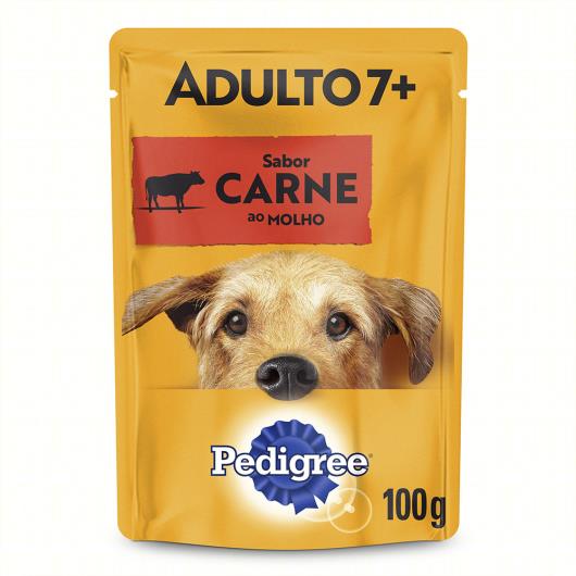 Alimento para Cães Adultos 7+ Carne ao Molho Pedigree Sachê 100g - Imagem em destaque