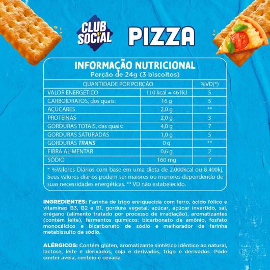 Biscoito Club Social regular pizza multipack 141g - Imagem em destaque