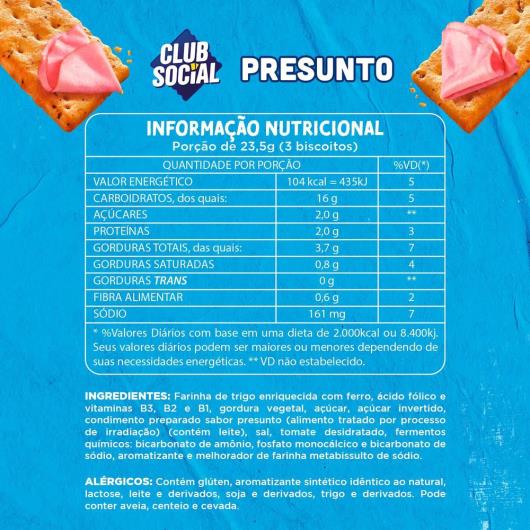 Biscoito Club Social regular presunto multipack 141g - Imagem em destaque