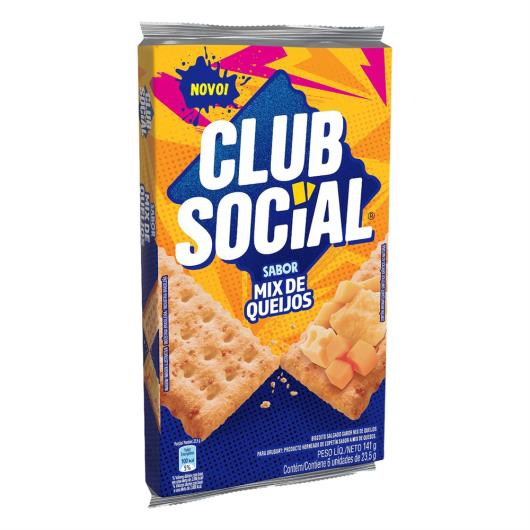 Biscoito Salgado Club Social Mix de Queijos Multipack 141g - Imagem em destaque