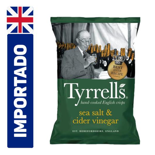 Batata Frita com Vinagre e Sal Marinho Tyrrells Pacote 150g - Imagem em destaque