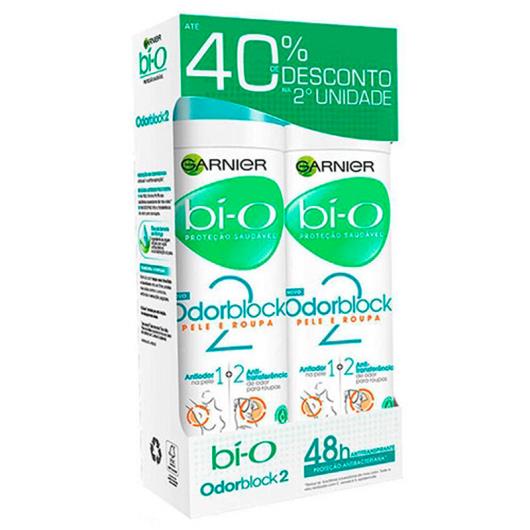 2 Desodorantes Garnier Bí-o Aero Feminino Odorblock 2 40% Desconto na segunda Unidade 300ml - Imagem em destaque