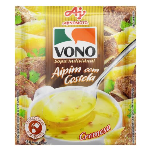 Sopa Individual Cremosa Aipim com Costela Vono Pacote 18g - Imagem em destaque