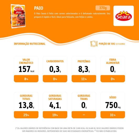 Linguiça paio Seara 370g - Imagem em destaque