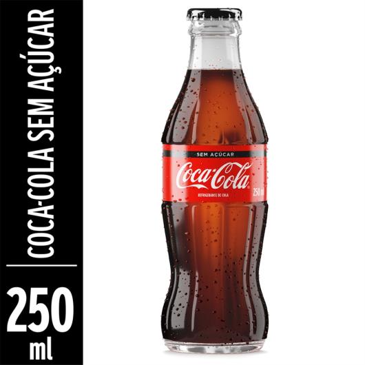 Refrigerante Coca-Cola Sem Açúcar VIDRO 250ML - Imagem em destaque