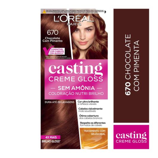 Coloração Casting Creme Gloss 670 Chocolate com Pimenta - Imagem em destaque