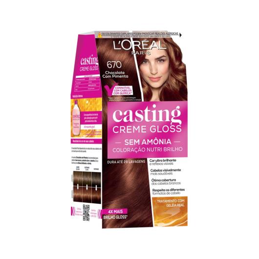 Coloração Casting Creme Gloss 670 Chocolate com Pimenta - Imagem em destaque