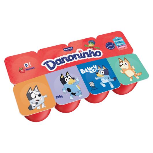 Petit Suisse Morango Danoninho Bandeja 320g 8 Unidades - Imagem em destaque