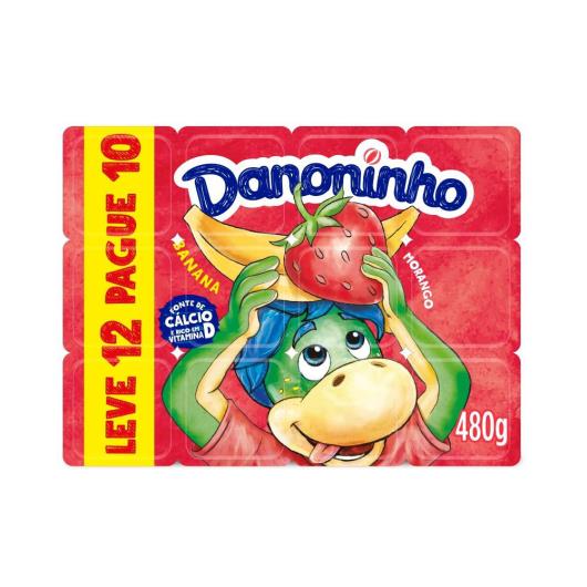 Danoninho Petit Suisse Morango e Banana 480g 12 unidades - Imagem em destaque
