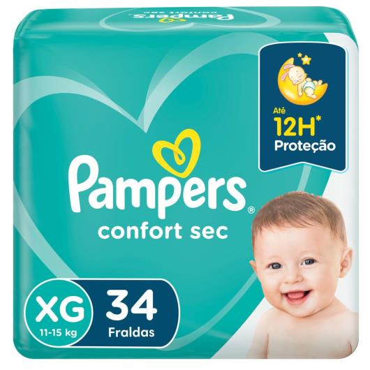 Fralda Descartável Pampers Confort Sec XG 34 unidades - Imagem em destaque