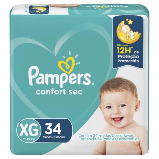 Fralda Descartável Pampers Confort Sec XG 34 unidades - Imagem em destaque