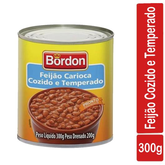 Feijão carioca Bordon cozido e temperado 300g - Imagem em destaque
