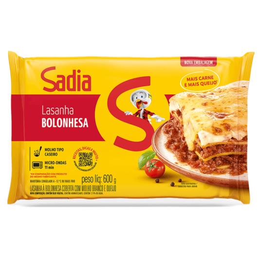 Lasanha congelada Sadia Bolonhesa 600g - Imagem em destaque