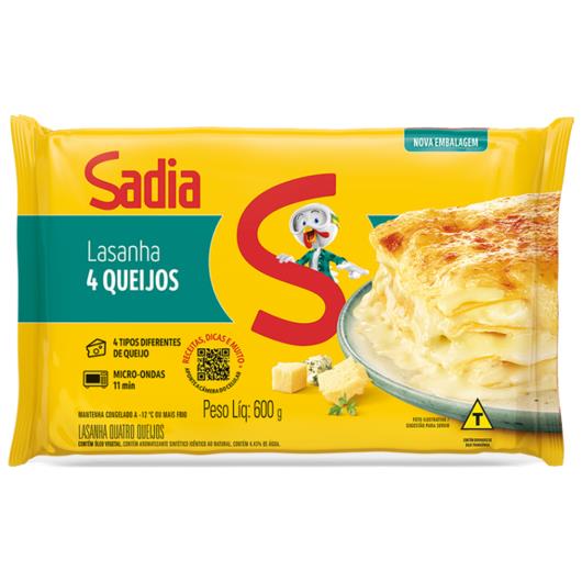 Lasanha congelada Sadia 4 Queijos 600g - Imagem em destaque