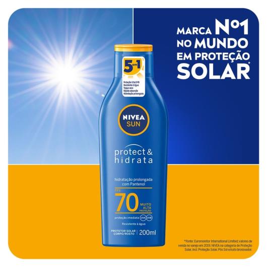 NIVEA SUN Protetor Solar Protect & Hidrata FPS70 200ml - Imagem em destaque