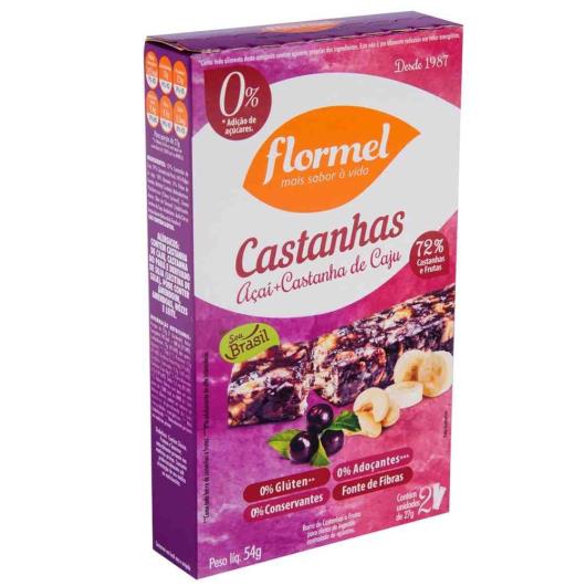 Barra Frutos Flormel Castanha de Caju + Açaí 54g - Imagem em destaque