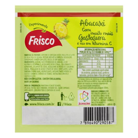 Suco em Pó Refresco Frisco Abacaxi Sachê 25G - Imagem em destaque