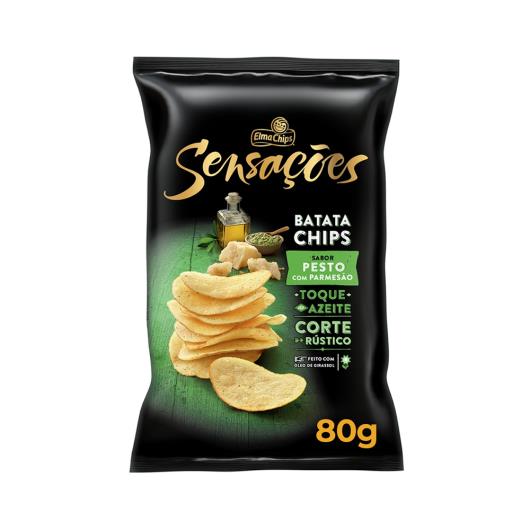 Batata Frita Pesto Com Parmesão Sensações Elma Chips Pacote 80G - Imagem em destaque