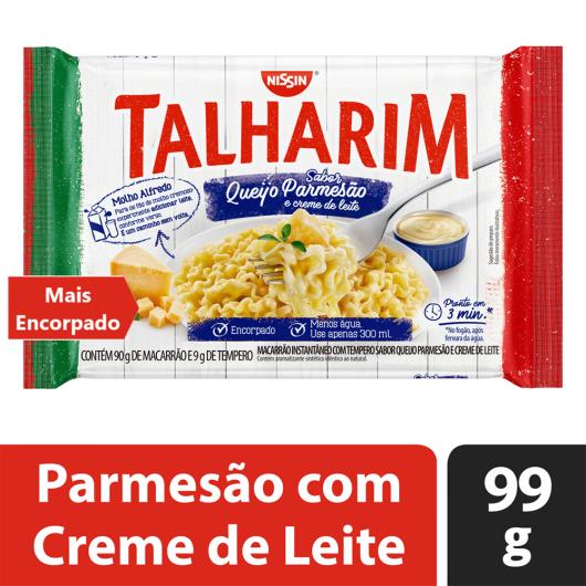 Macarrão Instantâneo Talharim Queijo Parmesão e Creme de Leite Nissin Pacote 99g - Imagem em destaque