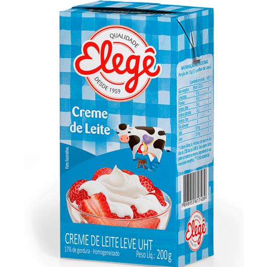 Creme de Leite Elegê UHT 200g - Imagem em destaque