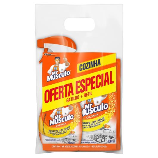 Desengordurante Mr Músculo Cozinha Total Pack Gatilho 500ml + Refil 500ml - Imagem em destaque