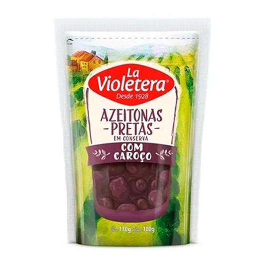 Azeitona Preta Com Caroço La Violetera Sachê 100g - Imagem em destaque