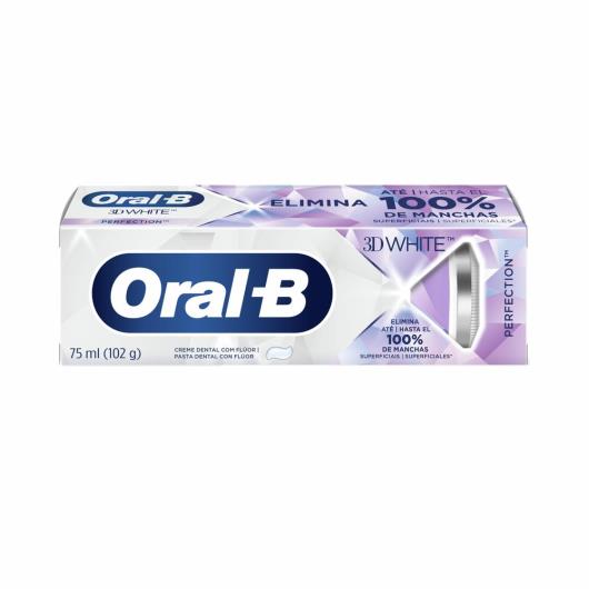 Creme Dental Oral-B 3D White Perfection - 102g - Imagem em destaque