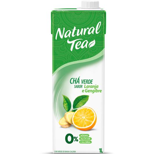 Chá Verde com Laranja e Gengibre Natural Tea Zero Açúcar 1L - Imagem em destaque