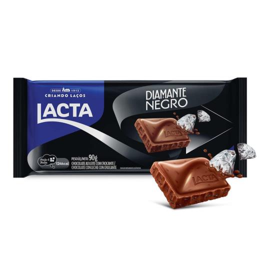 Chocolate ao Leite Lacta Diamante Negro Pacote 90g - Imagem em destaque