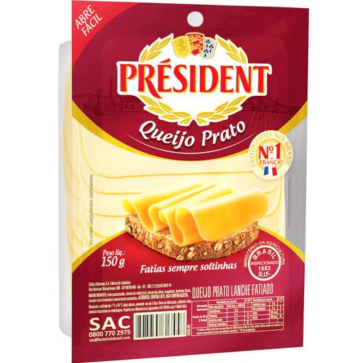 Queijo President Prato Fatiado Embalado 150g - Imagem em destaque