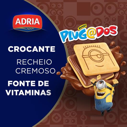 Biscoito Adria Plugados Recheado Quadrado Chocolate 130G - Imagem em destaque